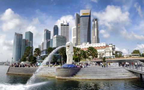 Singapur - Merlion i centrum.jpg